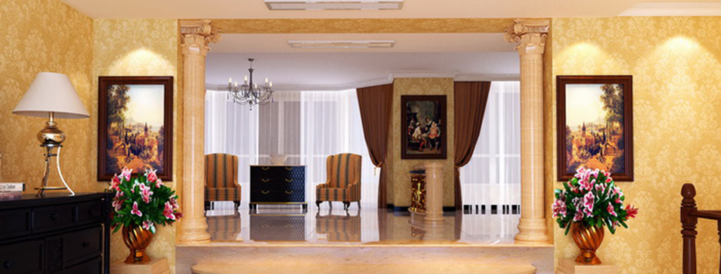 米蘭紋杏石客廳通道